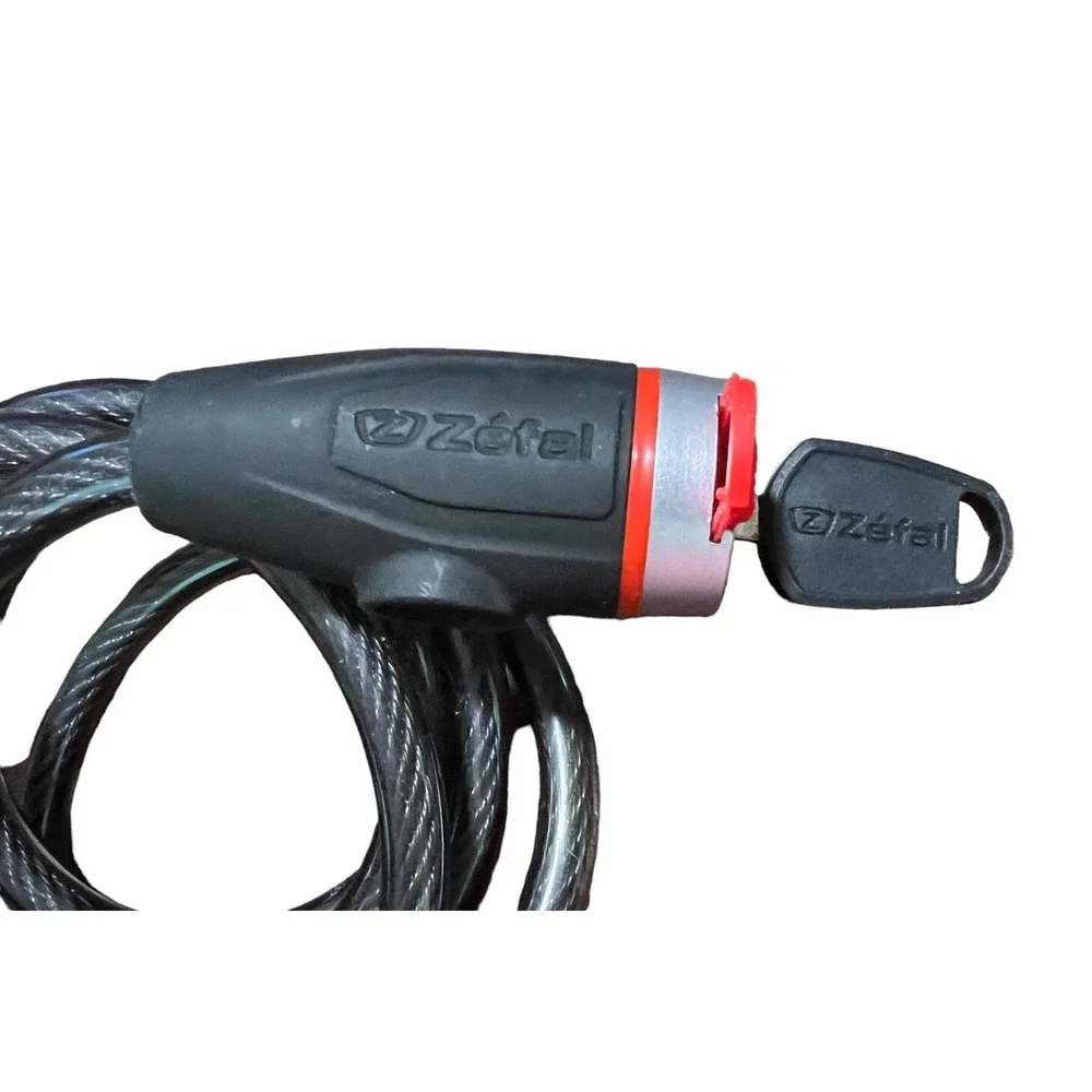Zefal 5' Black Bicycle Cable Lock with Key Bike Scooter Car